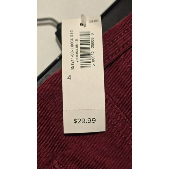 Old Navy Mini Skirt Womens Size Small Red Corduroy Pockets NWT Y2K Academia - Picture 3 of 9